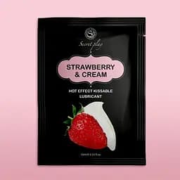 Лубрикант Strawberry & Cream Hot Effect, 10 мл Secret play 37-3610 103700 - мініатюра 3