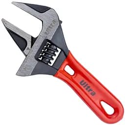 Ключ розвідний Ultra з тонкими губками укорочений 140 мм 0-34 мм CrV (4100222)