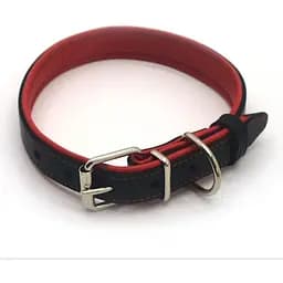 Ошейник для собак Zoo-hunt кожаный двойной ОД Soft черный+красный 3,0/43-53 см