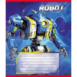 Зошит учнівський "Роботи" Leader 012-520125L-5 в лінію, 12 аркушів