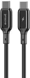 Кабель Proove Flex Metal Type-C to Type-C 60w (1m) black (CCFM60002201)