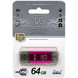 Накопитель флеш T&G 009 Star 64 GB Type-C для Apple 15 серии фуксия