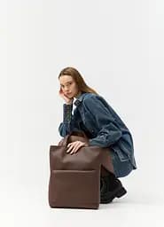Жіноча сумка Sambag Largo шоколадна 41 х 30 х 10 см (93220020) - мініатюра 5