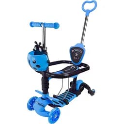 Самокат детский Bambi Scooter Children's 3-х колесный 3 в 1 SC2501 (Blue) светящиеся колеса синий
