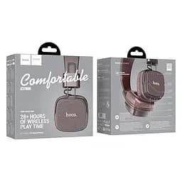 Навушники Hoco W56 Earl BT headphones, BT5.4, AUX, TF, Type-C, 250mAh, 28h, brown - мініатюра 4