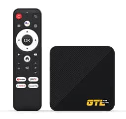 ТВ-приставка GTL Max Ultra, Black, Allwinner H313 (4 ядра), 2Gb, 16Gb, WiFi 6 / Bluetooth, RJ45, 2xUSB 2.0, microSD, Android 14, пульт ДУ с голосовым управлением