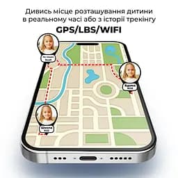 Дитячий смарт-годинник JETIX G99 зі змінним корпусом, GPS, 4G Відеодзвінком і вологозахистом Блакитний - мініатюра 8