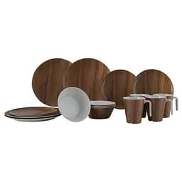 Сервиз столовый Gimex Tableware Nature 16 Pieces 4 Person Wood (6913100), Коричневый