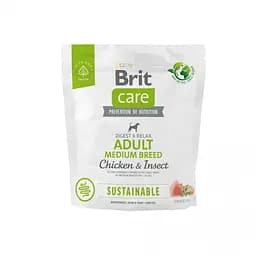 Сухий корм Brit Care Dog Sustainable Adult Medium Breed для собак середніх порід, з куркою та комахами, 1 кг - мініатюра 6