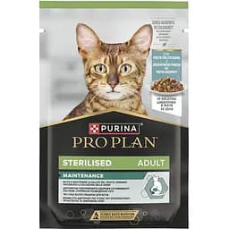 Вологий корм для котів після стерилізації Purina Pro Plan Sterilised шматочки в желе з океанічною рибою 85 г
