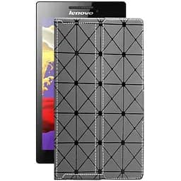 Чехол StatusCASE из экокожи для планшета Lenovo Tab 2 A7-30 Серый ромб