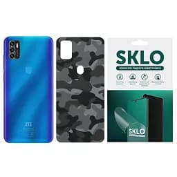 Захисна плівка SKLO Back (тил) Camo для ZTE Blade V7 Сірий / Army Gray