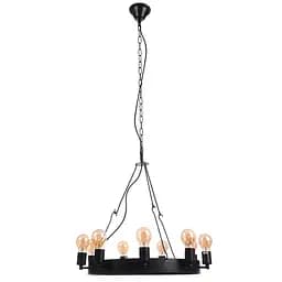 Люстра Brille лофт подвесная свеча E27 60W BK (BL-325S/9)