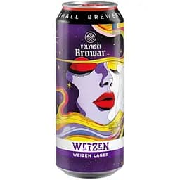 Пиво Volynski Browar Weizen, светлое, нефильтрованное, 4,9%, ж/б, 0,5 л