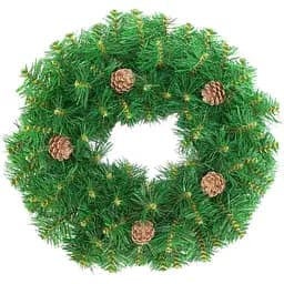 Вінок різдвяний Devilon оздоблений шишками 45 см зелений (МВНШ-45/1)