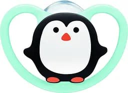 Силіконова пустушка Nuk Space Пінгвін, розмір 2, блакитний (3952334)