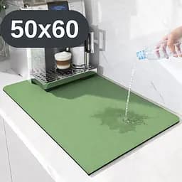 Антиковзаючий кухонний килимок 50×60 см — абсорбуючий для сушіння посуду та під кавоварку KT8001796
