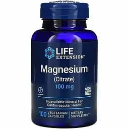 Цитрат магнію Life Extension 100 мг 100 вегетаріанських капсул