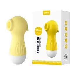 Вакуумний кліторальний вібратор Wo-sex Lilo з USB зарядкою 98×38 мм Жовтий