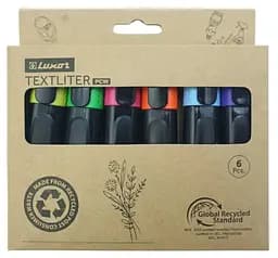 Набор флуоресцентных текстовыделителей Luxor, 1-4,5 мм, 6 шт. (В ассортименте)