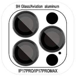 Захисне скло Metal Classic на камеру (у упак.) для Apple iPhone 17 Pro (6.3) / 17 Pro Max (6.9) Чорний / Black