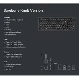 Клавіатура Keychron V5 Max Gateron Jupiter Brown Knob Hot-Swap QMK Wireless/Bluetooth/USB-А UA Black (V5M-D3-UA) - мініатюра 10