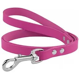Поводок для собак BronzeDog Barksi Premіum кожаный S 10 мм 122 cм розовый