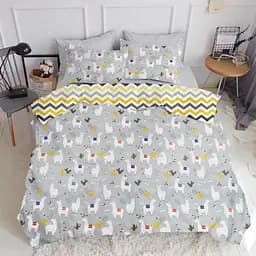 Комплект постільної білизни Cosas Grey camel Полуторний сірий (Camel_El-Grey_160) - мініатюра 2