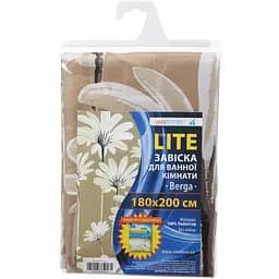 Шторка для ванной VanStore Berga с узором 200 x 200 см бежевая (63017)