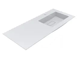 Умивальник Miraggio ERICA 1200 R (8813492) Miramarble, Глянцевий, Накладний/Врізний, Білий