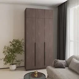 Шафа 3-дверна з антресоллю MebelStar Оскар ДСП BL-B, додаткова штанга 120x52x260 см Дуб рістрето (MBS-4884)