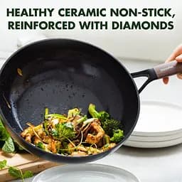 Сковорода-вок GreenPan Eco Smartshape Darkwood 28 см 3.6 л (CC006443-001) - мініатюра 8