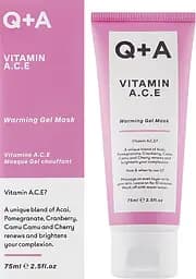 Мультивітамінна маска для обличчя Q+A Vitamin A.C.E. Warming Gel Mask 75 мл - мініатюра 2