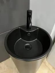 Умивальник VBI Bolonia black matt напольний VBI-019003, Чорний матовий - мініатюра 3