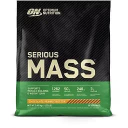 Гейнер Optimum Nutrition Serious Mass Europe, 5.45 кг - Арахісова паста