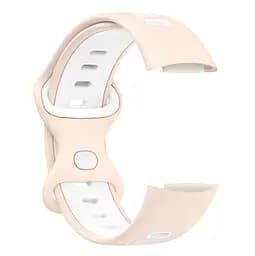 Силіконовий ремінець Primolux Sport для фітнес браслета Fitbit Charge 5/Charge 6 Pink White/розмір М - мініатюра 2
