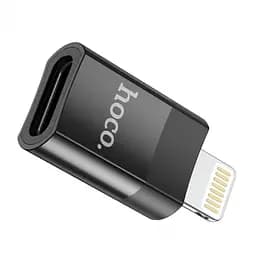 Адаптер Hoco UA17 Lightning тато to Type-C мама USB2.0 adapter чорний - мініатюра 2