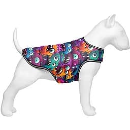 Курточка-накидка для собак Waudog Clothes, малюнок "Зубасті монстри", S, А 32 см, B 41-51 см, С 25-35 см [CD]