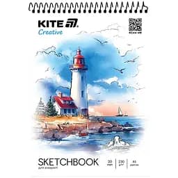 Скетчбук Kite Creative A5 для акварелі 20 аркушів (K-1283(