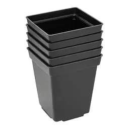 Горщик для розсади із товстою стінкою 0.5 л, набір 5 шт. Чорний 88384