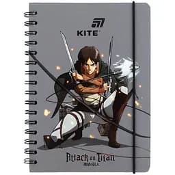 Блокнот Kite Attack on Titan А5 80 аркушів клітина (CR26-190)