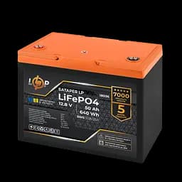 Акумулятор LP LiFePO4 для ДБЖ 12 V (12,8 V) - 50 Ah (640 Wh) (BMS 50A/25A) пластик - мініатюра 3