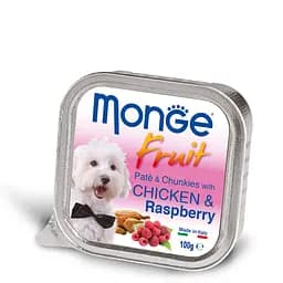 Паштет Monge Dog FRUIT Adult з м'яса курки з малиною для собак усіх порід 100 гр