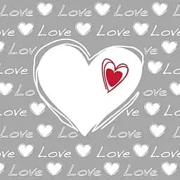 Декуражные салфетки Ambiente Love Heart серые 33х33см 18.5 г/м2 20 шт.
