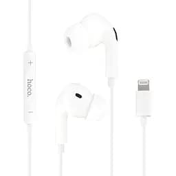 Наушники Hoco M111 Pro, вакуумные, проводные, Lightning, 1.2m, white