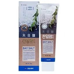 Зубна паста з морською сіллю Hanil Circle-patterned Bay salt, відбілювання та зміцнення зубної емалі, 180 г