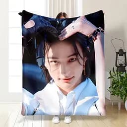 Плед плюшевий 3D Stray Kids Hyunjin 160х200 см