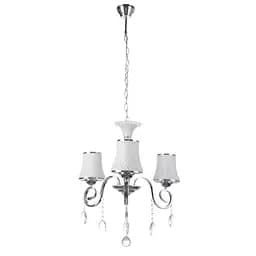 Люстра підвісна Brille кришталева з абажуром E14 40W CH (BCL-384S/3)