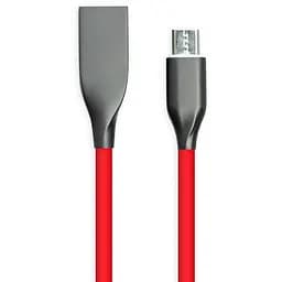 Кабель PowerPlant USB - XiaomicroUSB, 1м, силикон, красный