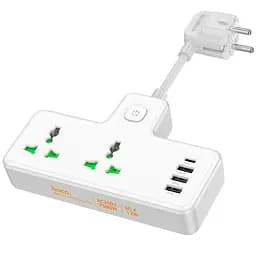 Подовжувач Hoco Voyage 2-position expansion socket AC11A 3USB/Type-C, 10A - мініатюра 3